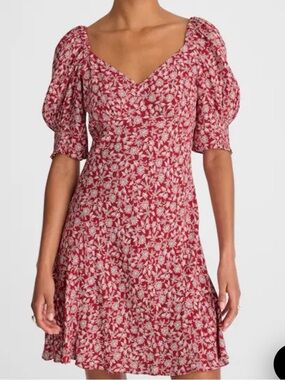Madewell- Puff-Sleeve Mini Dress. Women’s Size 4